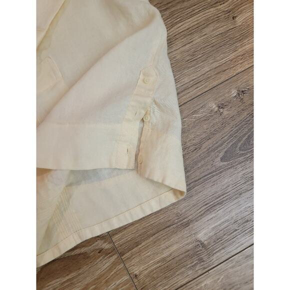 Cubavera Shirt Linen Men's 3XL Long Sleeve Button Down Creamy Yellow - Picture 10 of 11